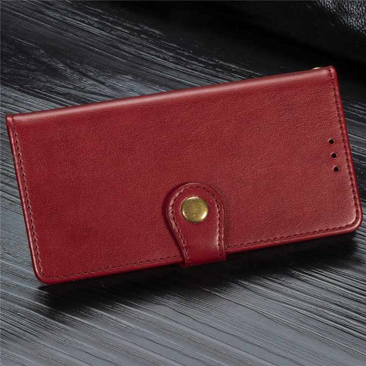 Leather Stand Case with Card Slots for Google Pixel 4 - Red-15