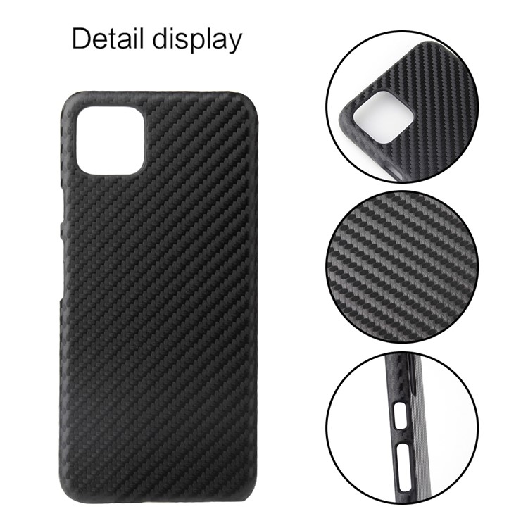 PU Leather Coated Hard Protective Case for Google Pixel 4 XL - Carbon Fiber-5