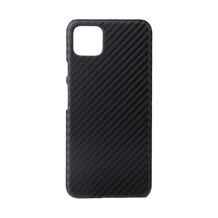 PU Leather Coated PC Phone Cover for Google Pixel 4 - Carbon Fiber Texture-1