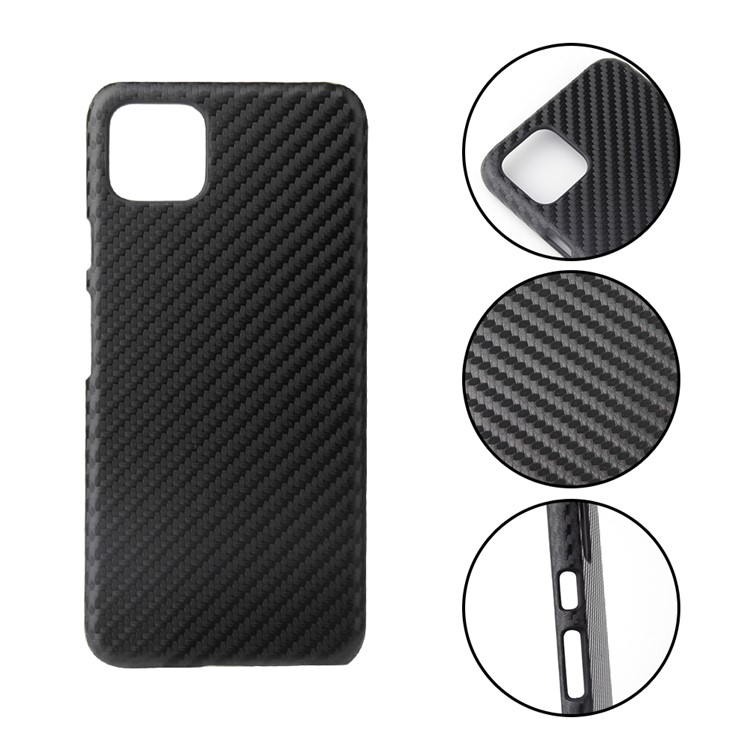 PU Leather Coated PC Phone Cover for Google Pixel 4 - Carbon Fiber Texture-5