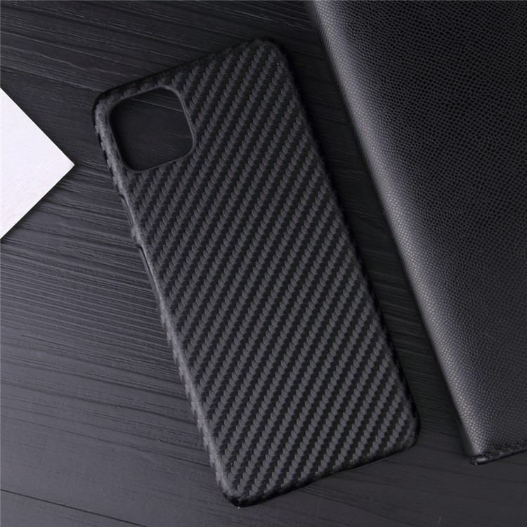 PU Leather Coated PC Phone Cover for Google Pixel 4 - Carbon Fiber Texture-7