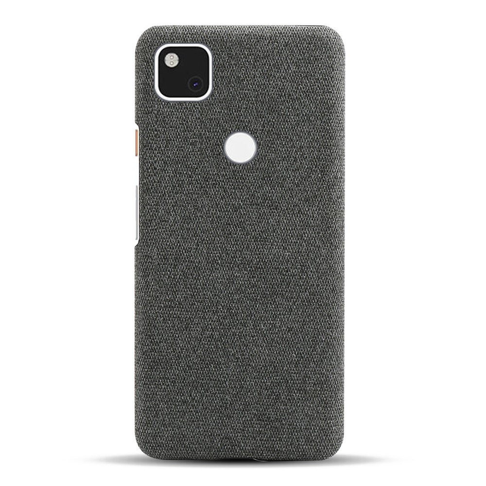 KSQ Cloth Texture Hard Plastic Case for Google Pixel 4a - Dark Grey-3