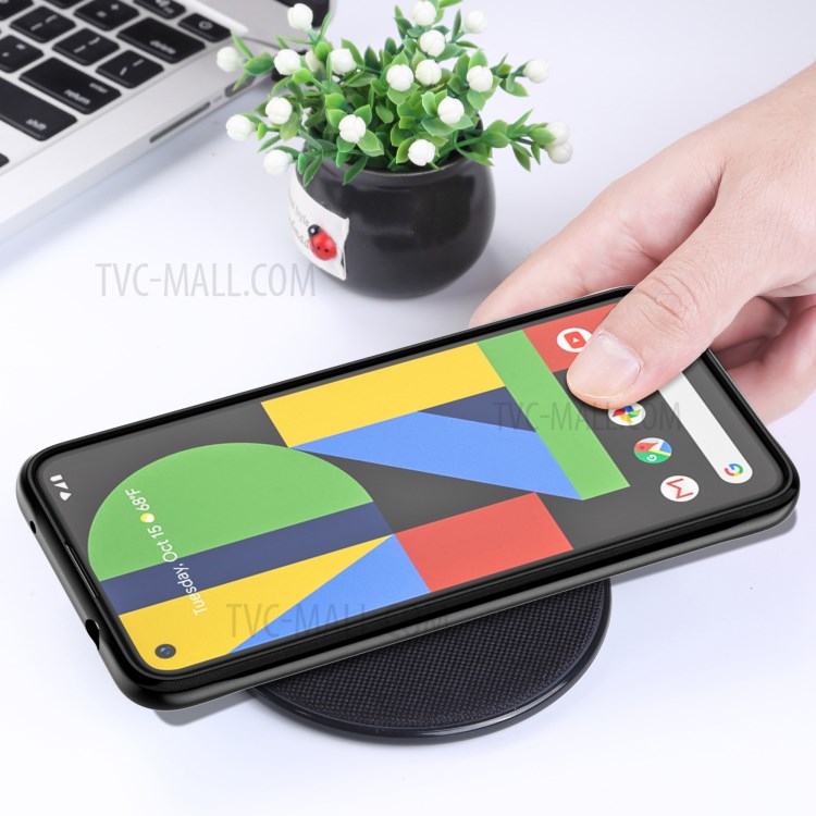 Drop-proof Combo TPU + PC Hard Mobile Phone Cover for Google Pixel 4a - Black-5