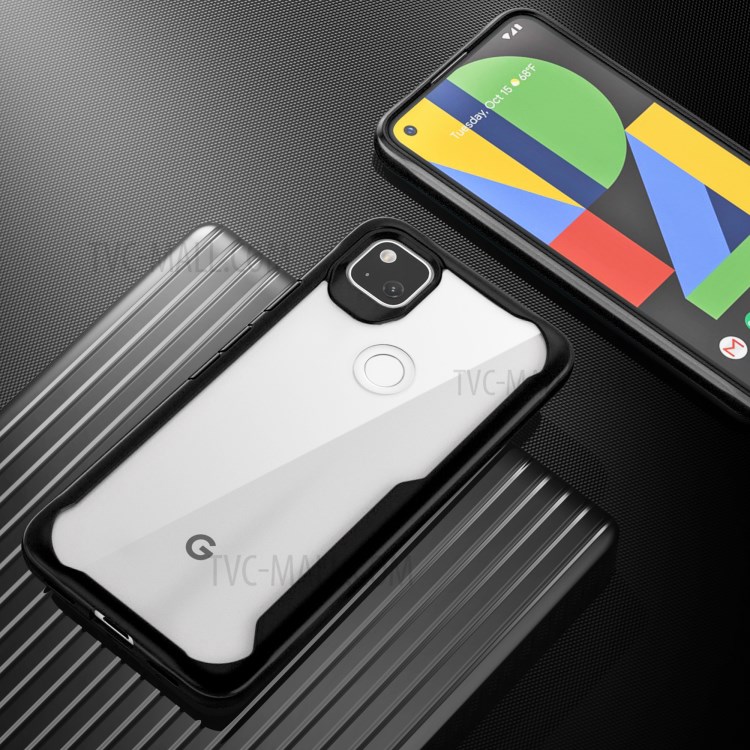 Drop-proof Combo TPU + PC Hard Mobile Phone Cover for Google Pixel 4a - Black-7