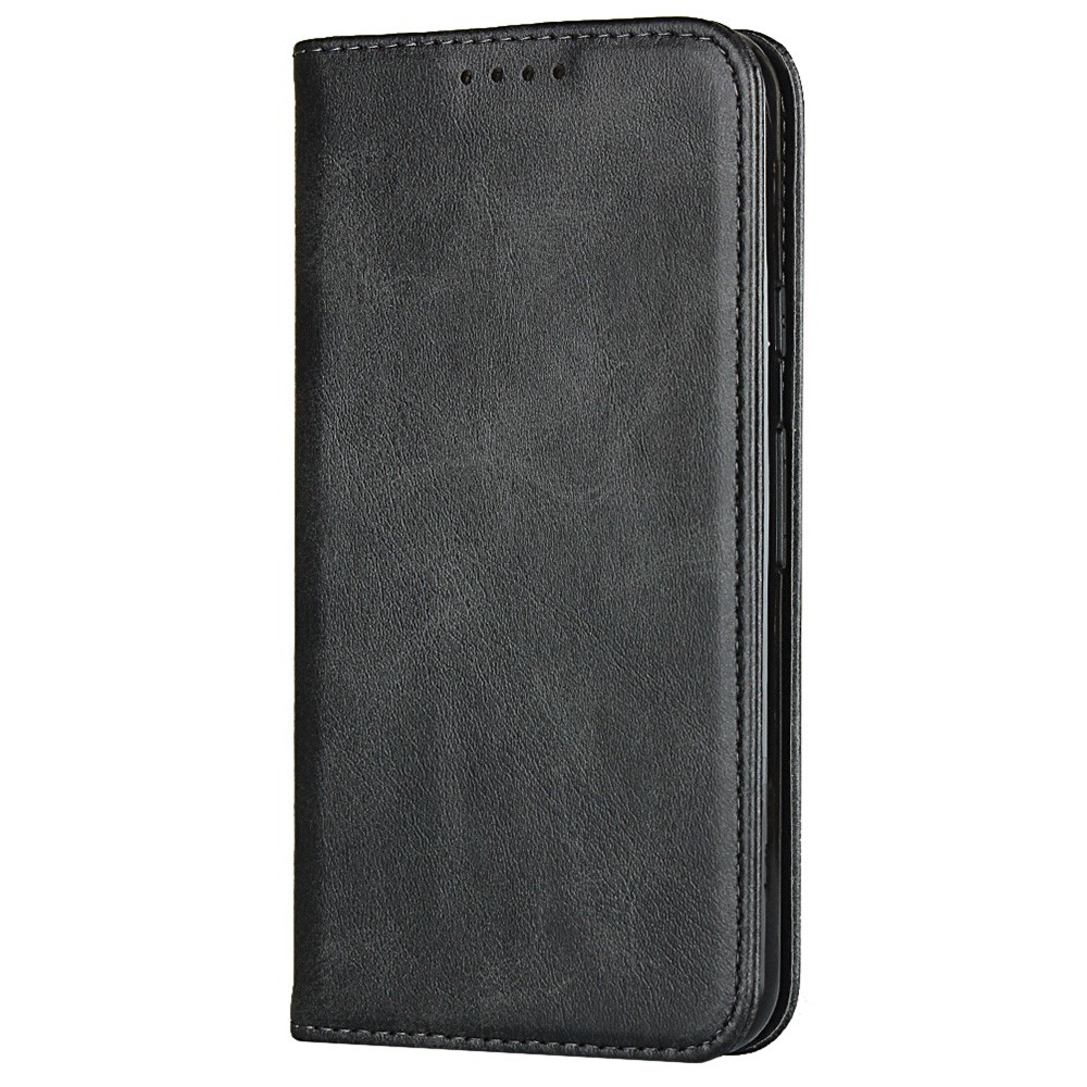 Auto-absorbed Magnetic Leather Stand Case for Google Pixel 4a - Black-2