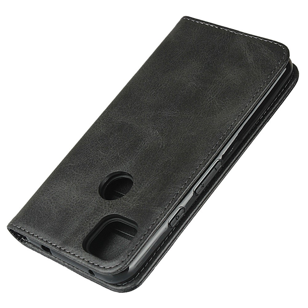 Auto-absorbed Magnetic Leather Stand Case for Google Pixel 4a - Black-6
