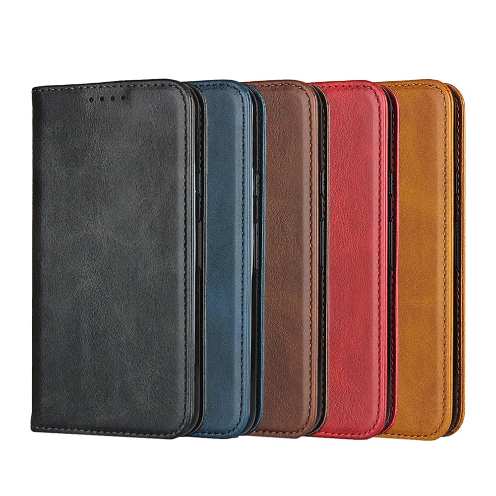 Auto-absorbed Magnetic Leather Stand Case for Google Pixel 4a - Black-8