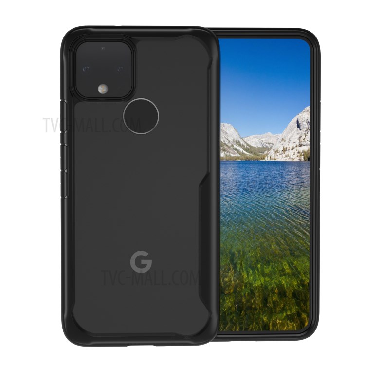Hybrid PC + TPU Anti-drop Phone Cover for Google Pixel 5XL - Black-1