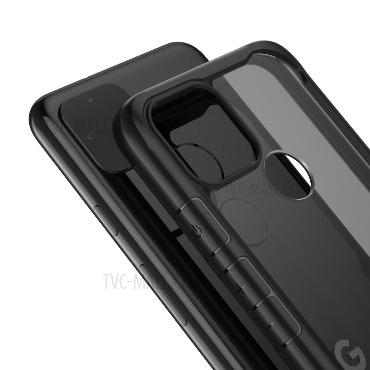 Hybrid PC + TPU Anti-drop Phone Cover for Google Pixel 5XL - Black-2