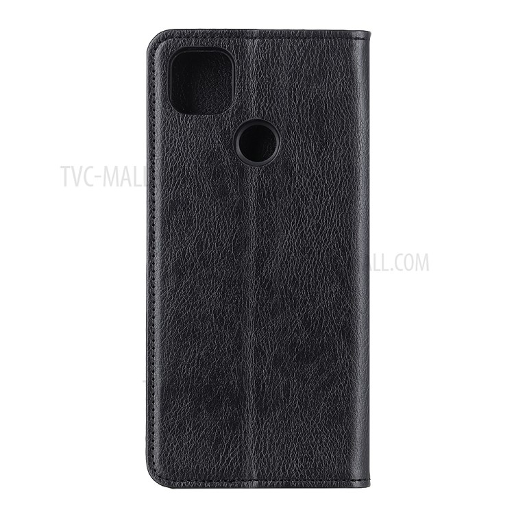 Auto-absorbed Litchi Texture Split Leather Cover for Google Pixel 5 - Black-3