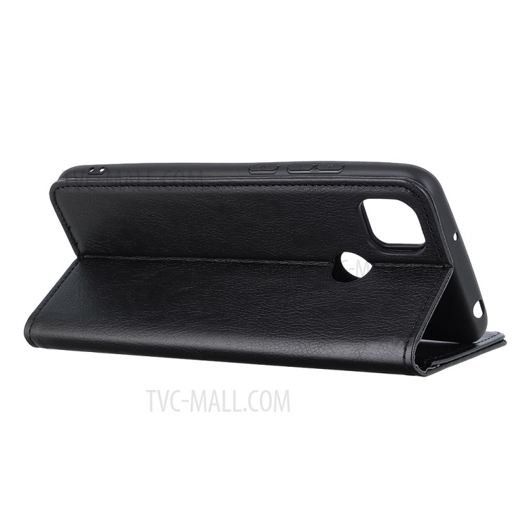 Auto-absorbed Litchi Texture Split Leather Cover for Google Pixel 5 - Black-4