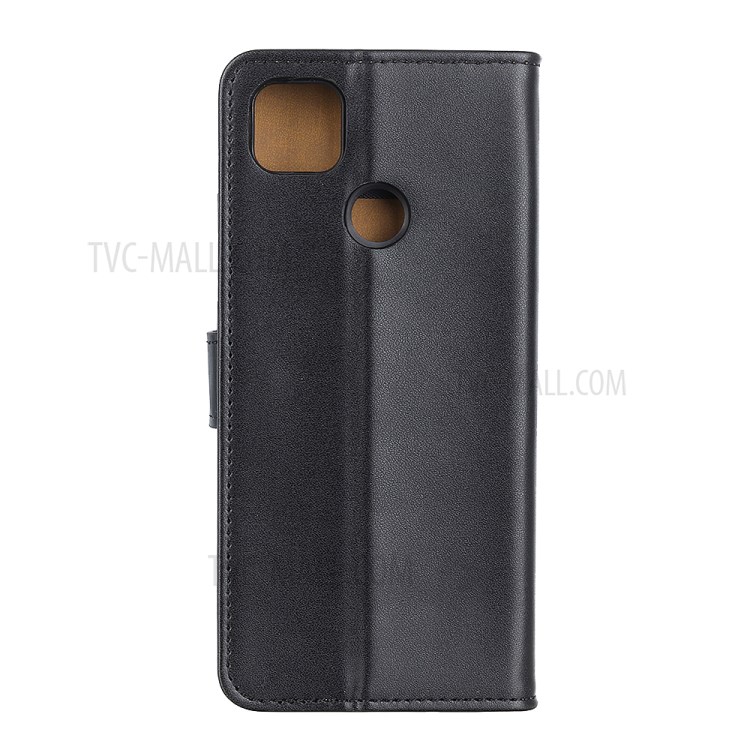 Leather Stand Case with Card Slots for Google Pixel 5 XL - Black-3