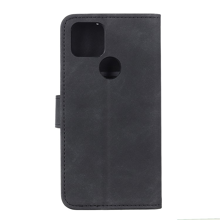 KHAZNEH Retro Leather Wallet Mobile Phone Case for Google Pixel 5 - Black-2