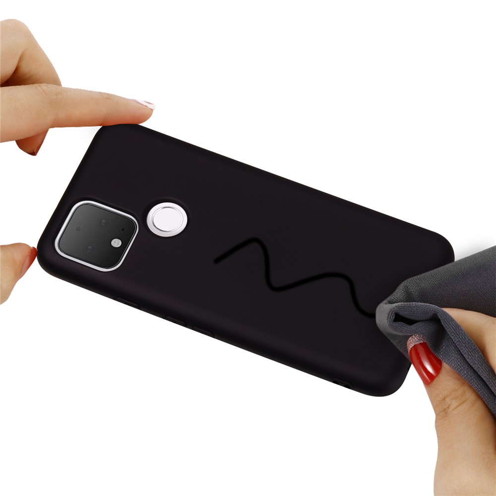 Liquid Silicone Phone Case for Google Pixel 5 - Black-4