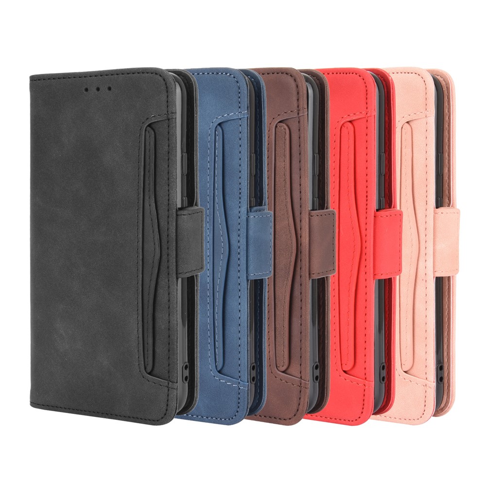 Multi-slot Leather Case Wallet Stand Cover Protector for Google Pixel 4a 5G - Black-13