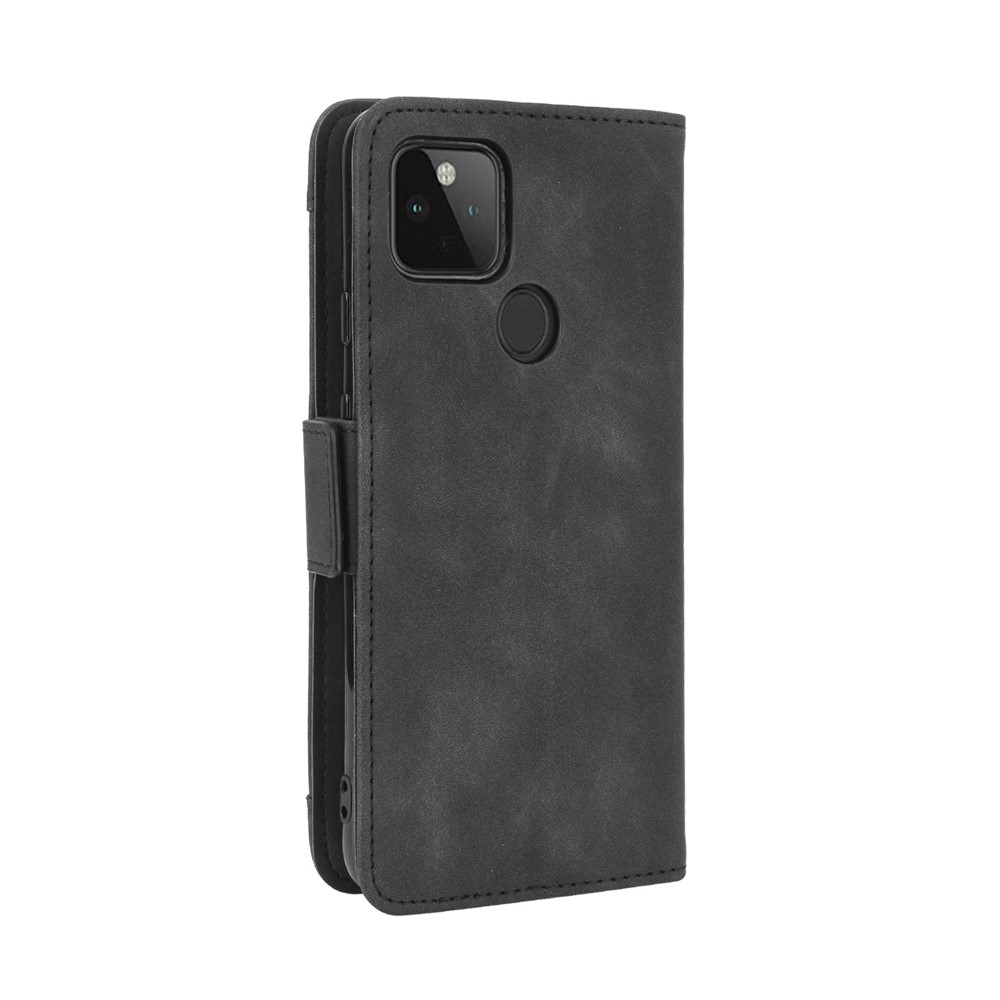 Multi-slot Leather Case Wallet Stand Cover Protector for Google Pixel 4a 5G - Black-7