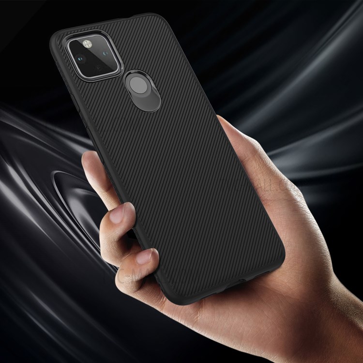 Jazz Series Twill Texture TPU Shell Protection Case for Google Pixel 4a 5G/Pixel 5 XL - Black-3