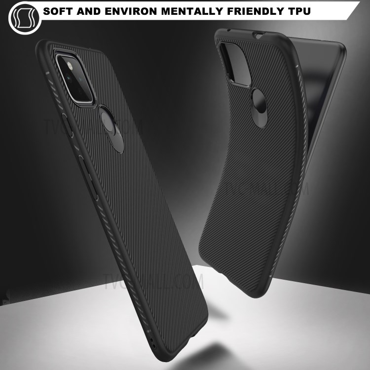 Jazz Series Twill Texture TPU Shell Protection Case for Google Pixel 4a 5G/Pixel 5 XL - Black-6