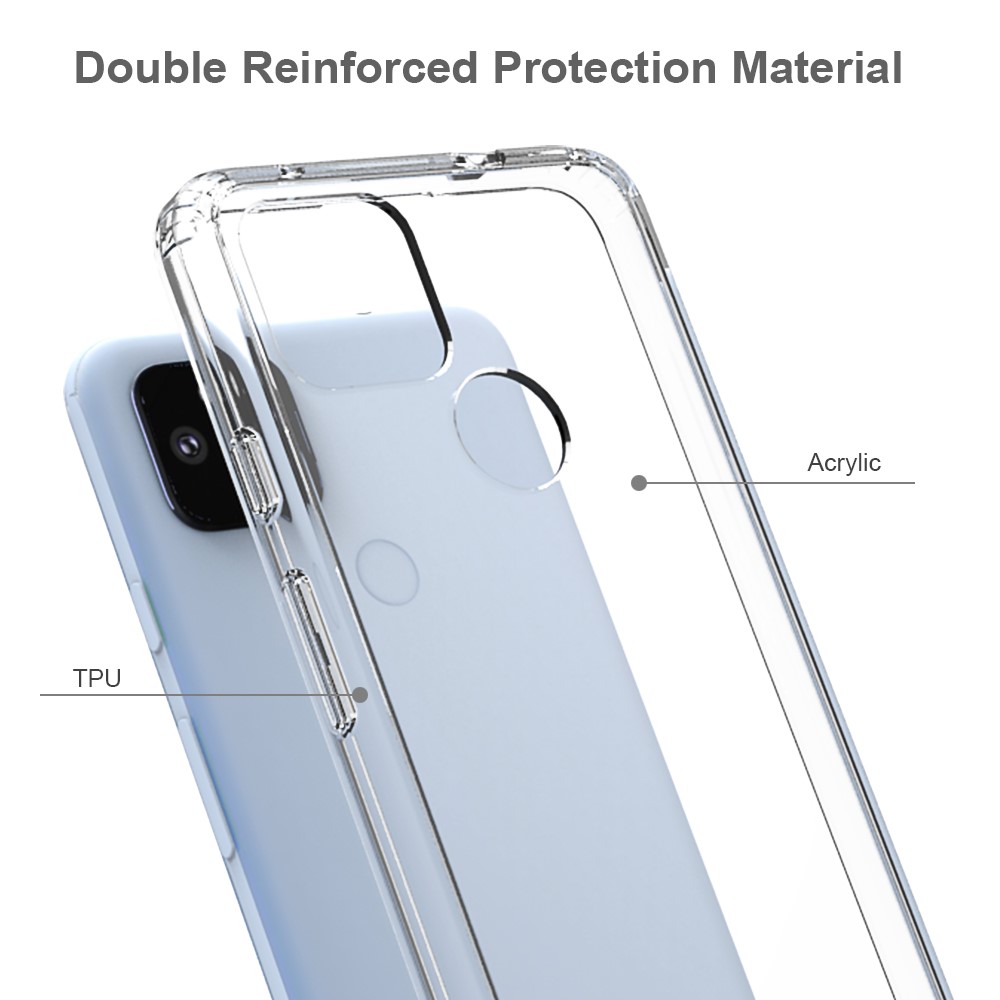 Clear Shockproof Acrylic+TPU Hybrid Case for Google Pixel 4a-3