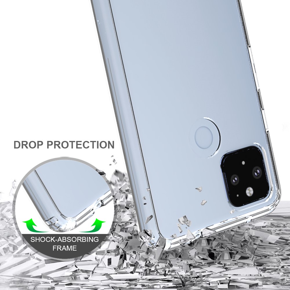 Clear Shockproof Acrylic+TPU Hybrid Case for Google Pixel 4a-5