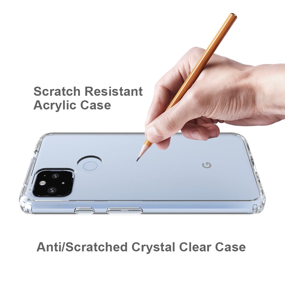 Clear Shockproof Acrylic+TPU Hybrid Case for Google Pixel 4a-6