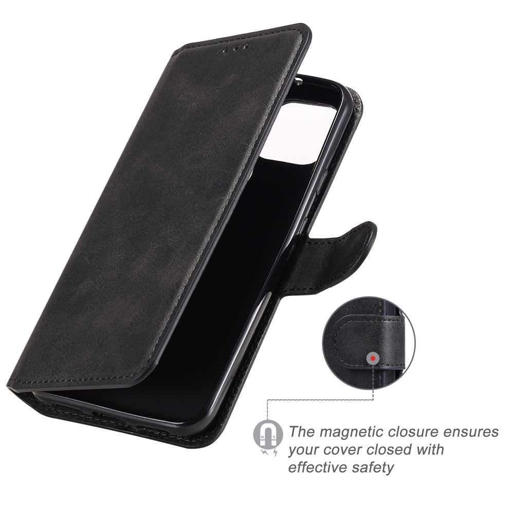 Classic Style Wallet Stand Flip Leather Phone Case for Google Pixel 5 - Black-2