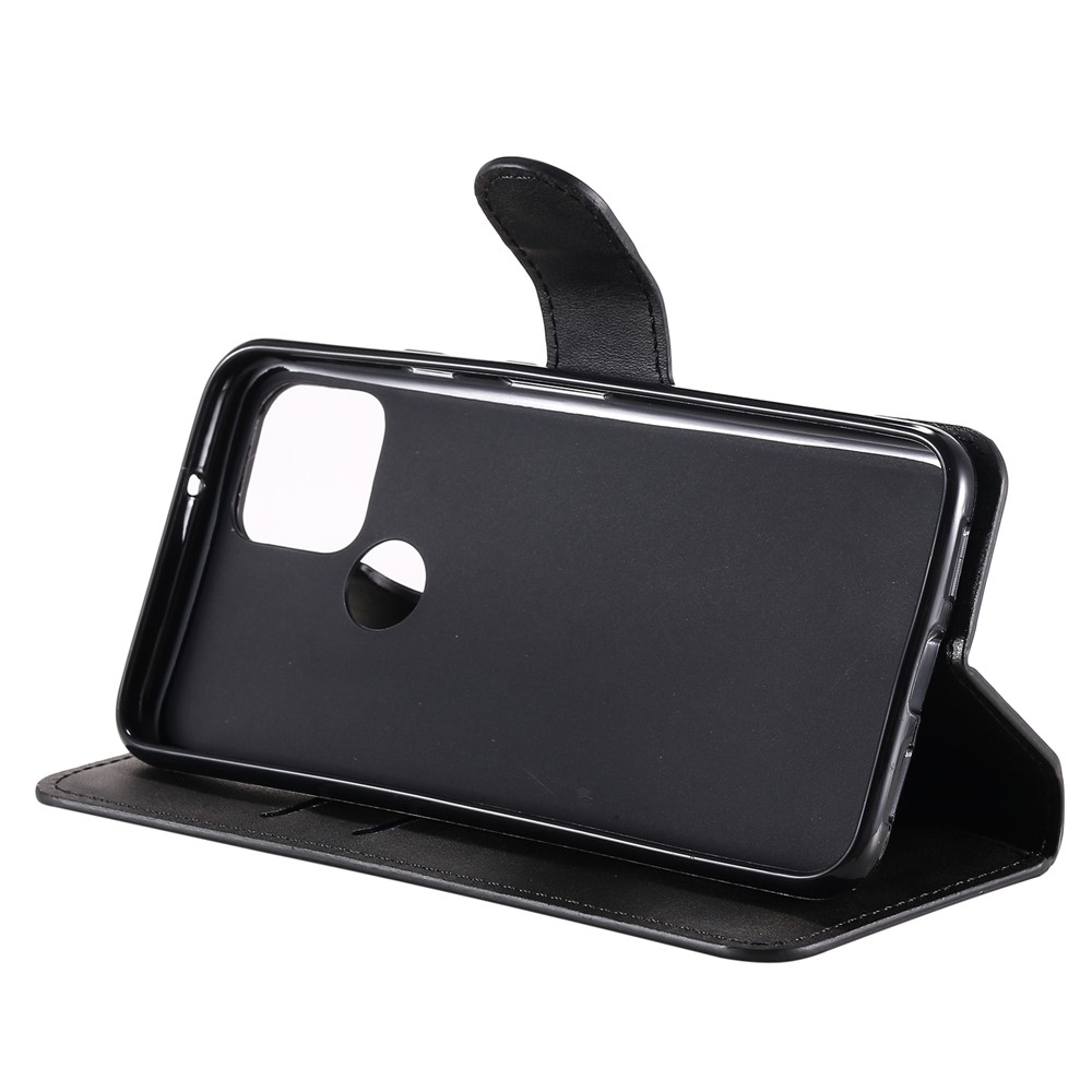 Classic Style Wallet Stand Flip Leather Phone Case for Google Pixel 5 - Black-7