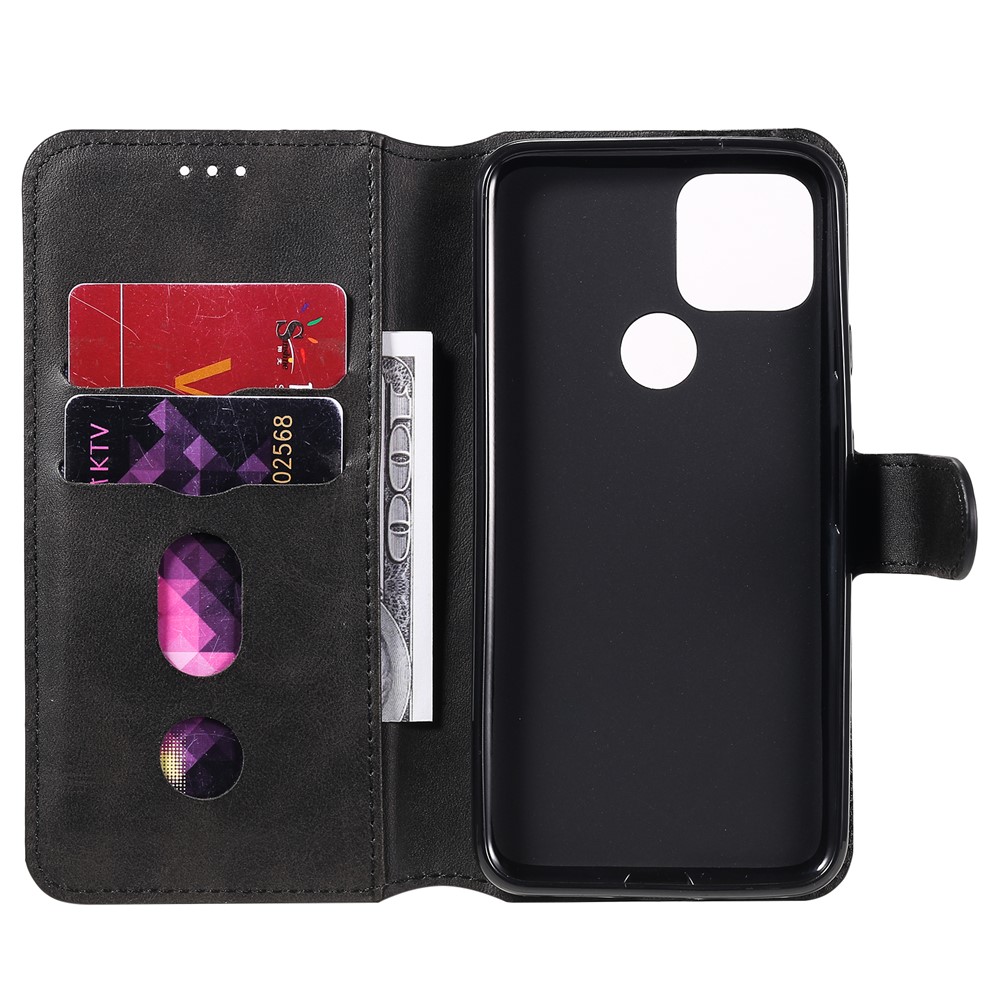 Classic Style Wallet Stand Flip Leather Phone Case for Google Pixel 5 - Black-9