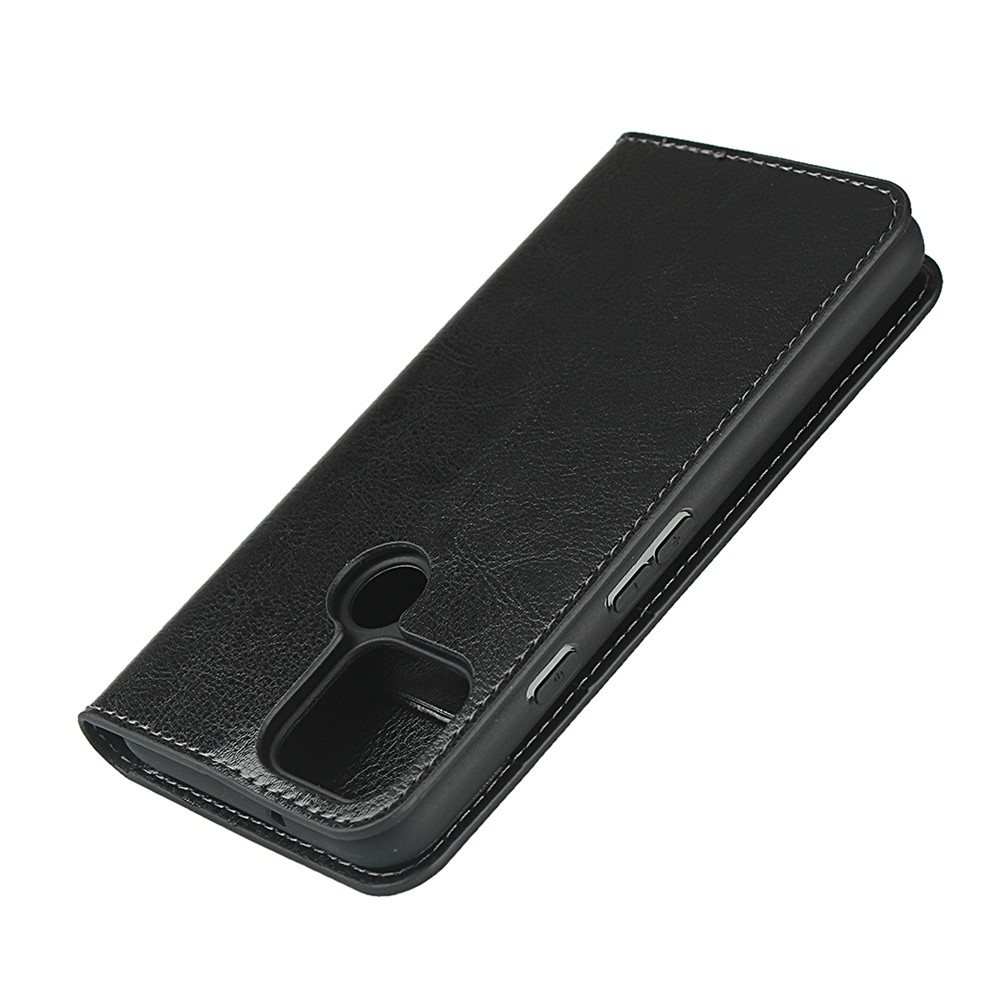 Crazy Horse Genuine Leather Wallet Stand Case for Google Pixel 5 - Black-6