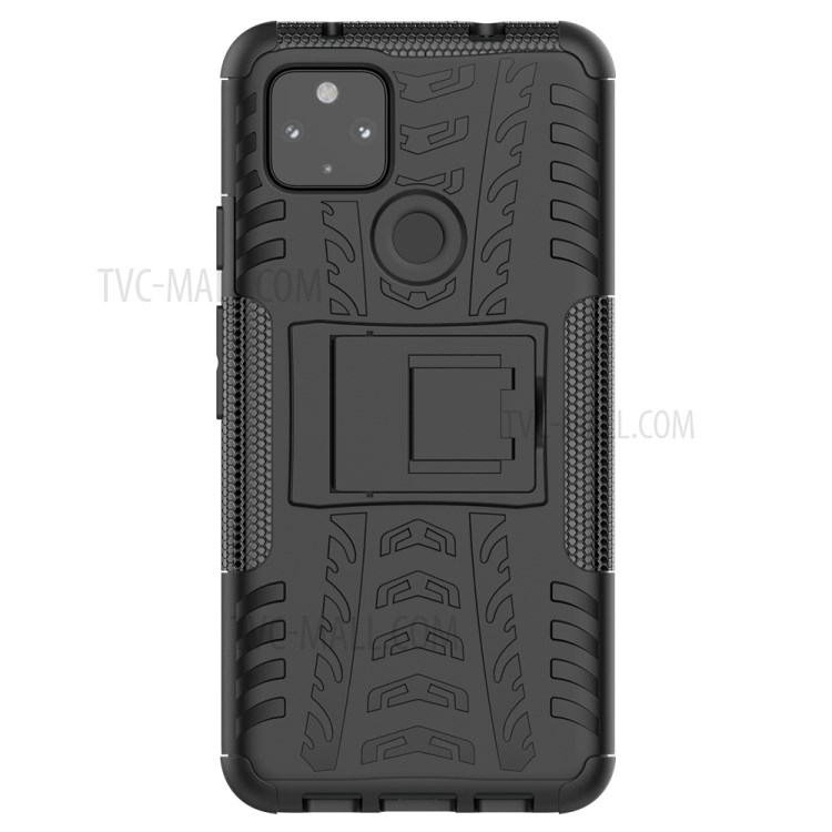 Cool Tyre PC + TPU Hybrid Shell Case for Google Pixel 4a 5G - Black-2