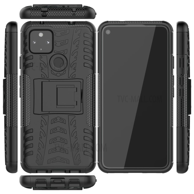 Cool Tyre PC + TPU Hybrid Shell Case for Google Pixel 4a 5G - Black-8