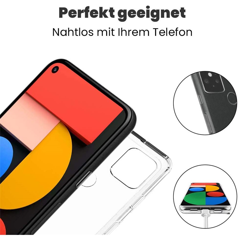 High Quality Anti-fingerprint Ultra Clear Soft TPU Phone Casing for Google Pixel 5-2