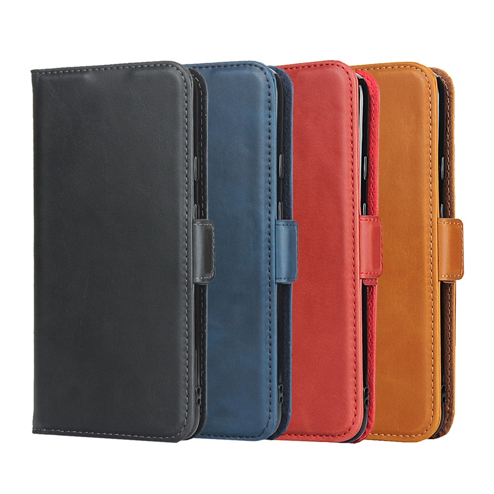 Full Protection Genuine Leather Wallet Stand Design Protector Shell for Google Pixel 4a 5G - Black-8