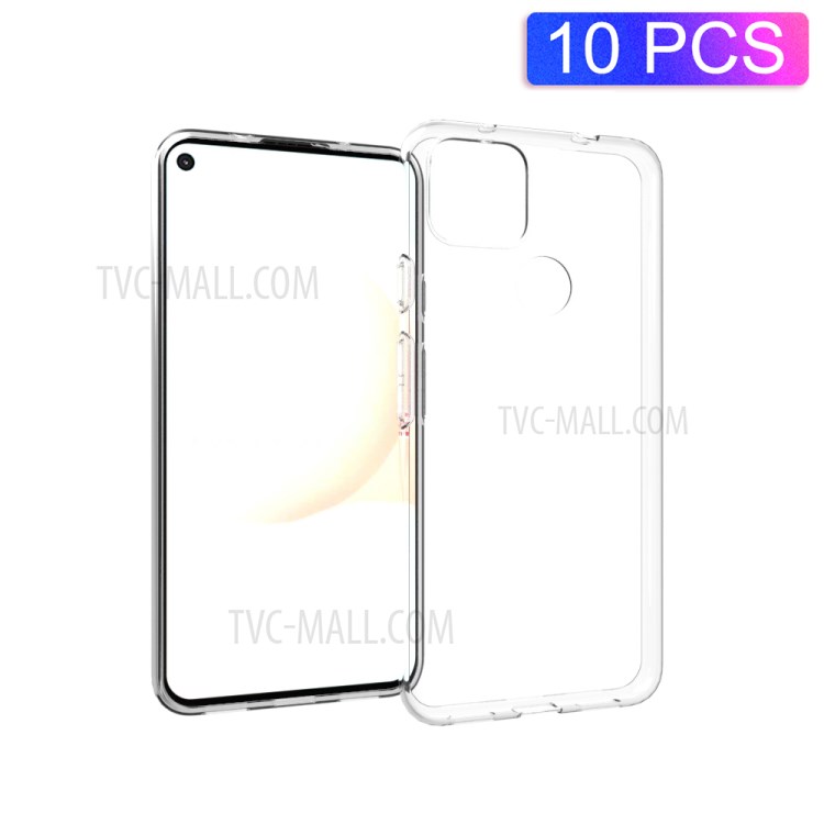 10Pcs/Pack Flexible TPU Cover Case Watermark Resistant Phone Protector Shell for Google Pixel 5a-1