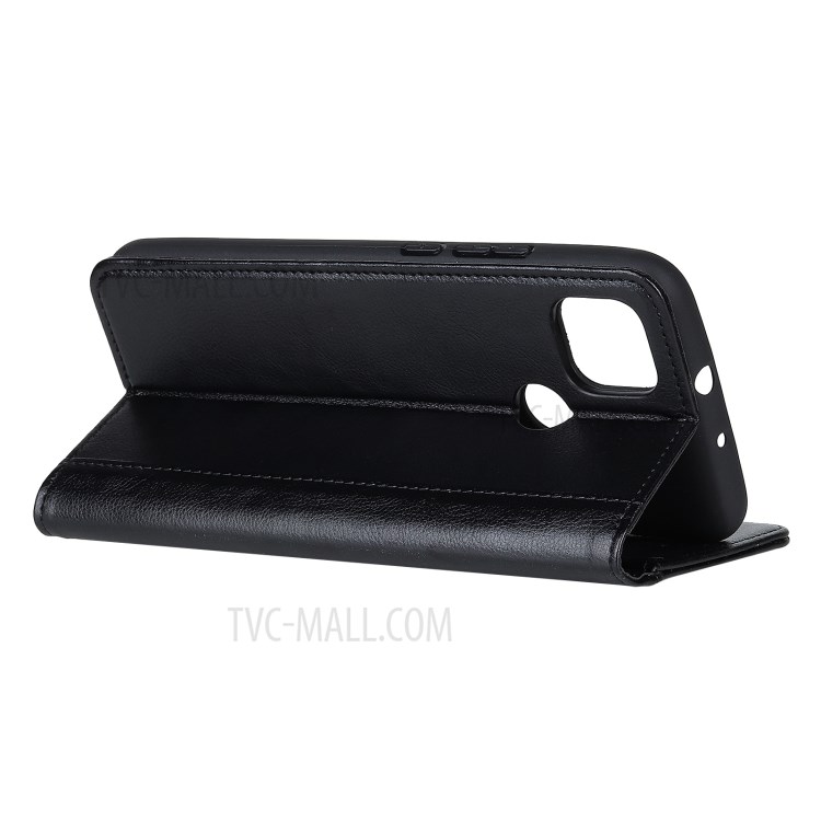 Auto Magnet Suction Design Litchi Texture Split Leather Wallet Stand Cover Case for Google Pixel 5a - Black-4