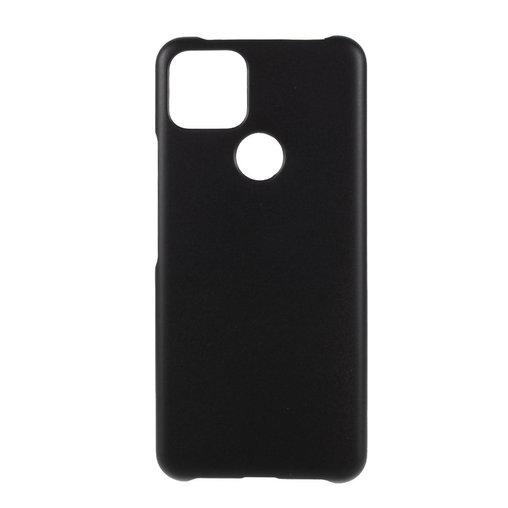 Rubberized Hard Plastic Phone Case for Google Pixel 5a - Black-1