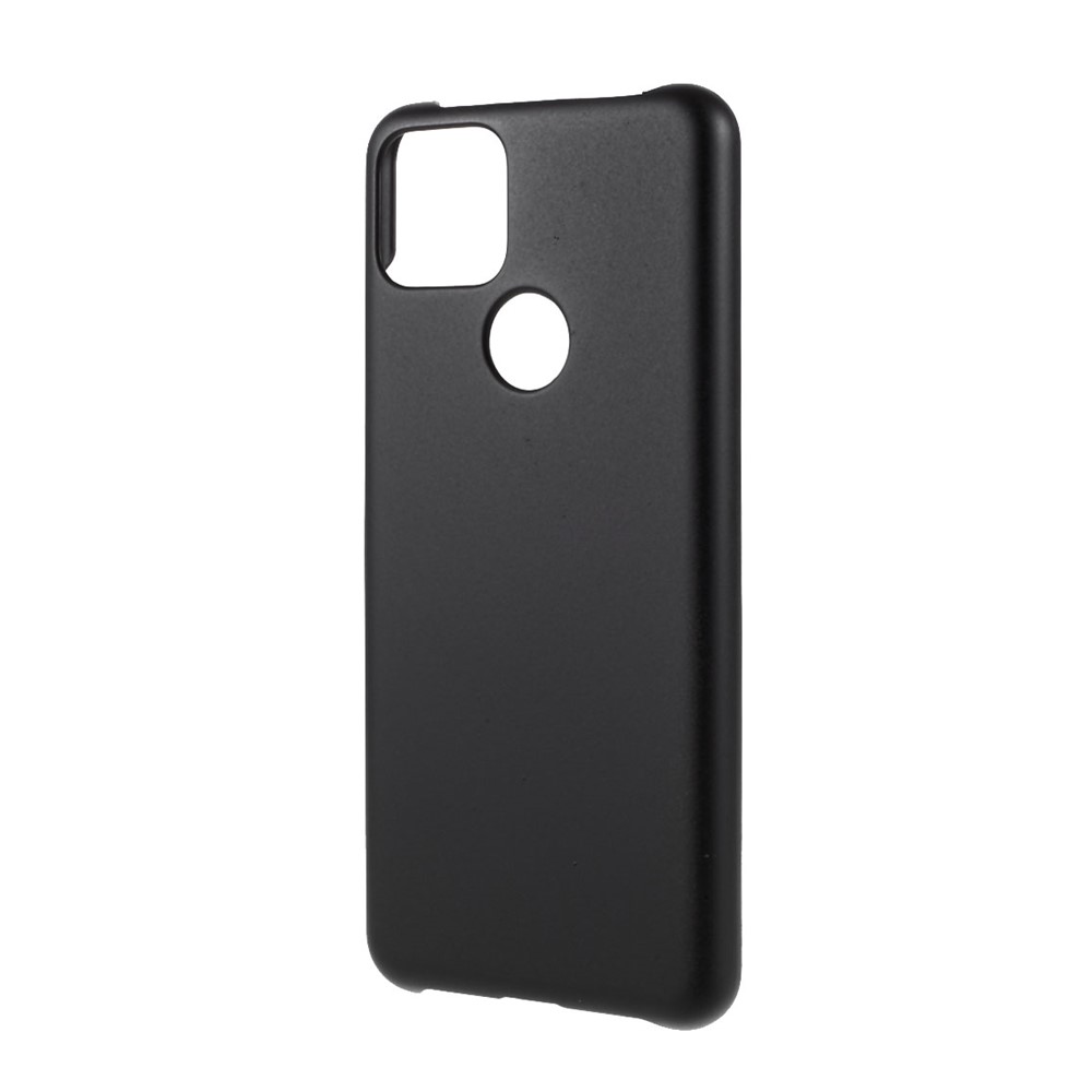 Rubberized Hard Plastic Phone Case for Google Pixel 5a - Black-2