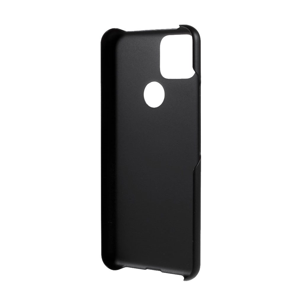 Rubberized Hard Plastic Phone Case for Google Pixel 5a - Black-3