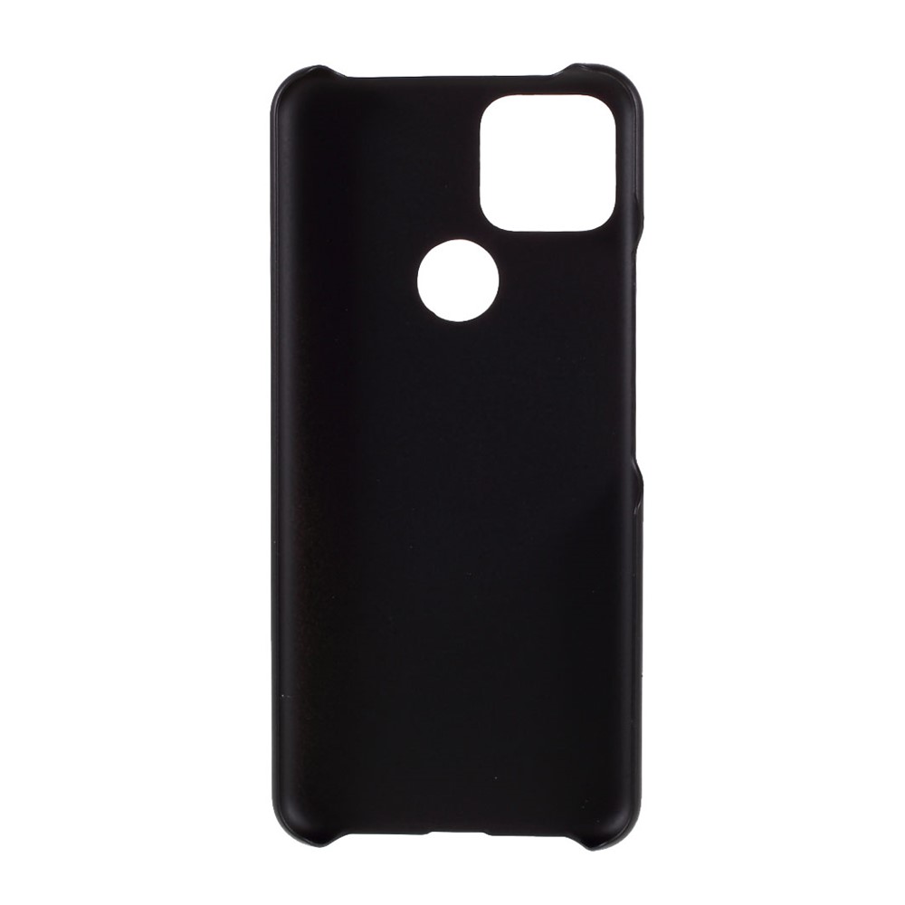 Rubberized Hard Plastic Phone Case for Google Pixel 5a - Black-4