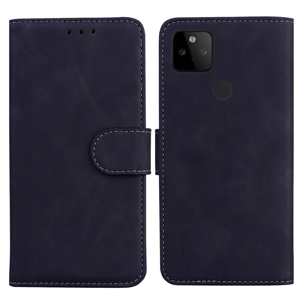 Flip Leather Phone Full Protection Case with Wallet Stand for Google Pixel 5a 5G - Black-1