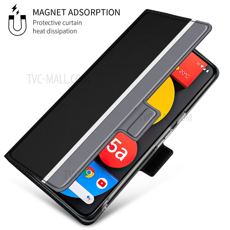 BaiYu Series Fashion Leather Mobile Phone Casing with Card Slots for Google Pixel 5a 5G - Black-2