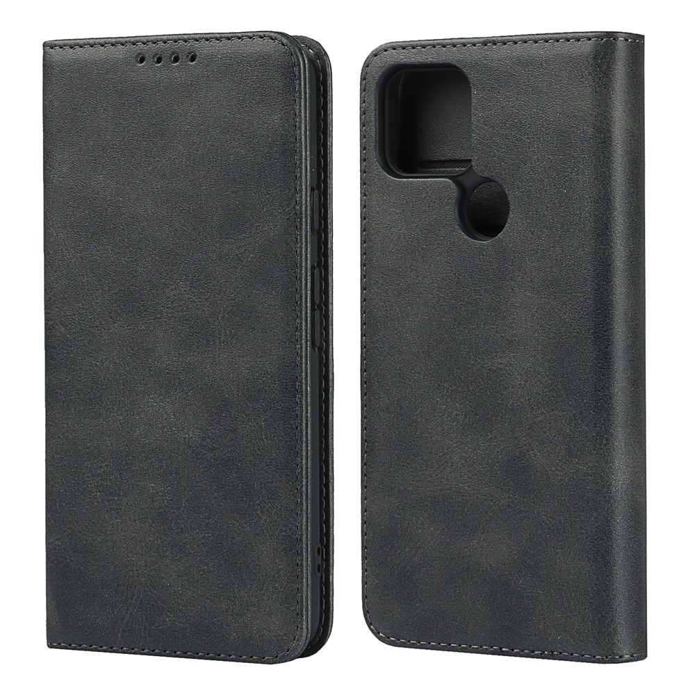 Auto-absorbed Wallet Leather Stand Case for Google Pixel 5a 5G - Black-1