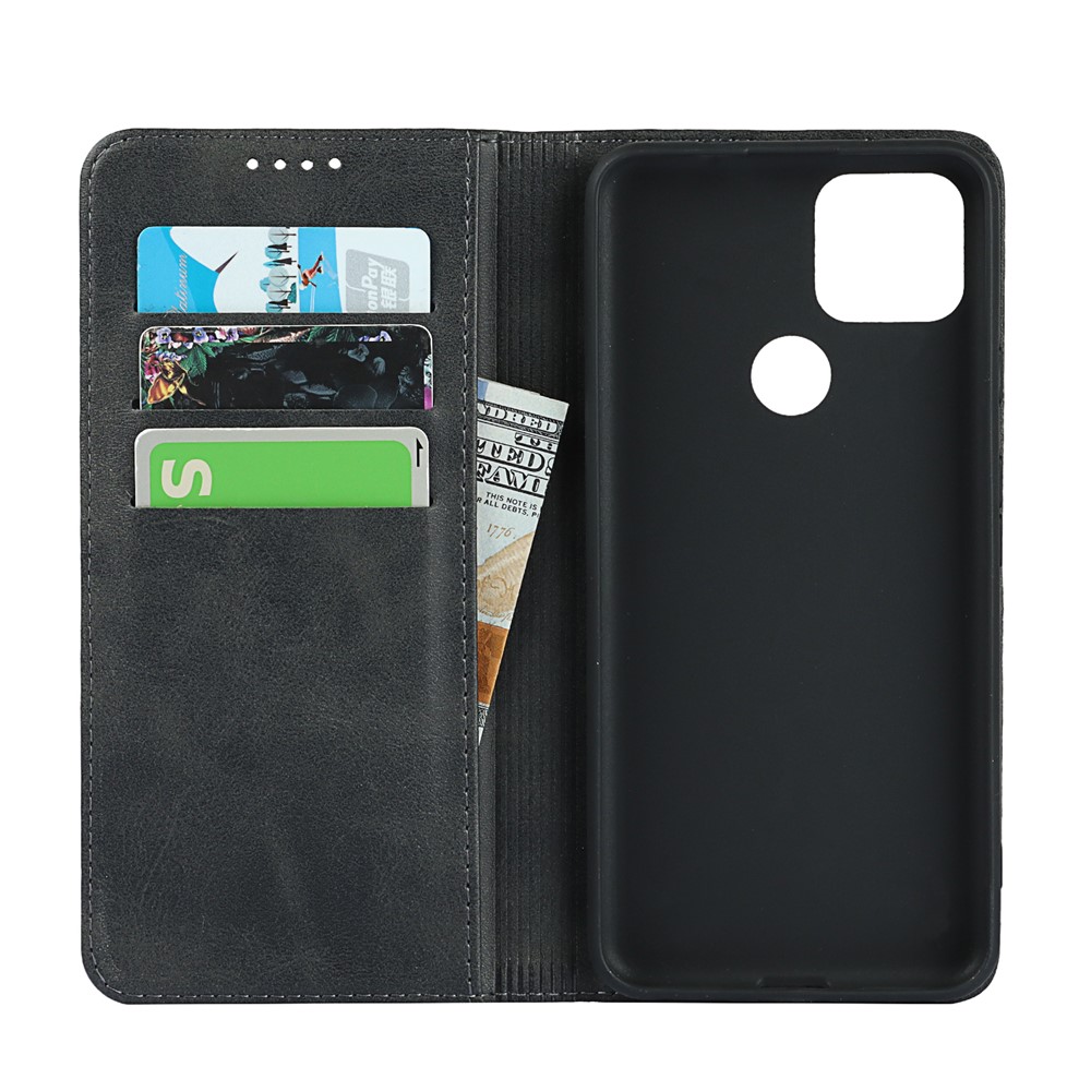 Auto-absorbed Wallet Leather Stand Case for Google Pixel 5a 5G - Black-6