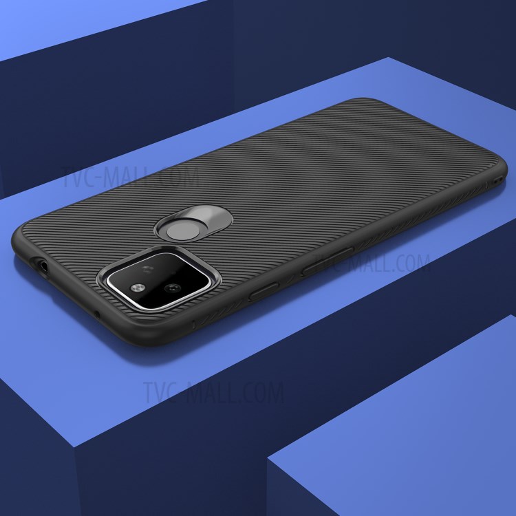 Jazz Series Twill Texture TPU Shell Back Cover Case for Google Pixel 5a 5G - Black-8