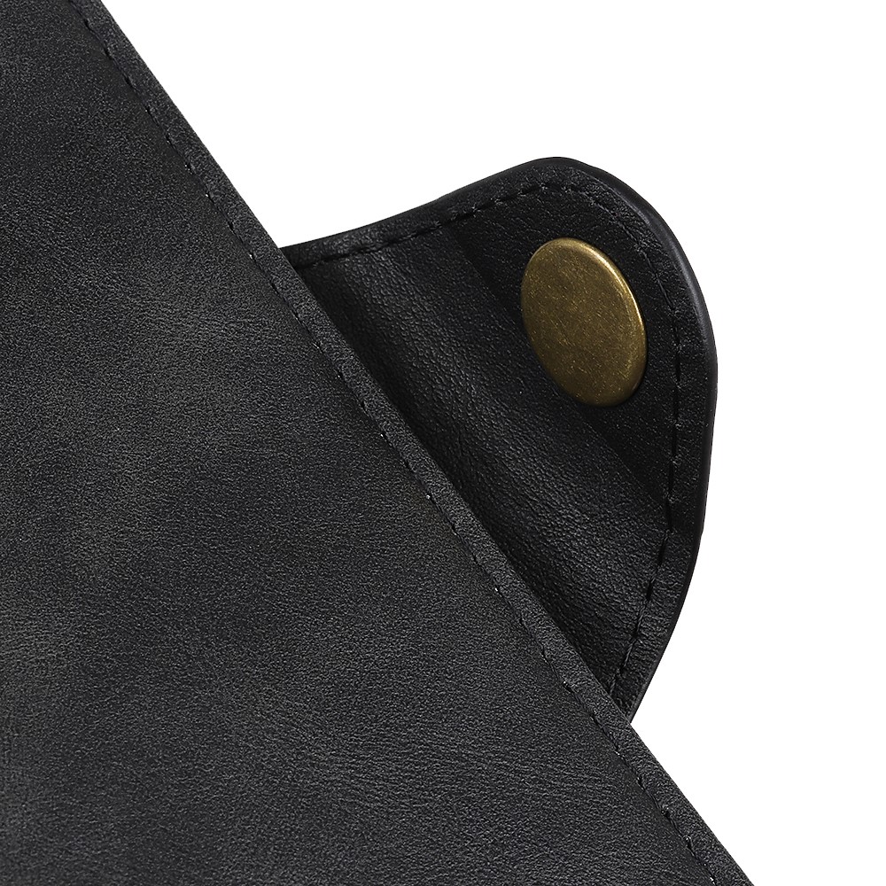 Stand Design PU Leather Wallet Case with Magnetic Closure Brass Buckle for Google Pixel 6 - Black-8