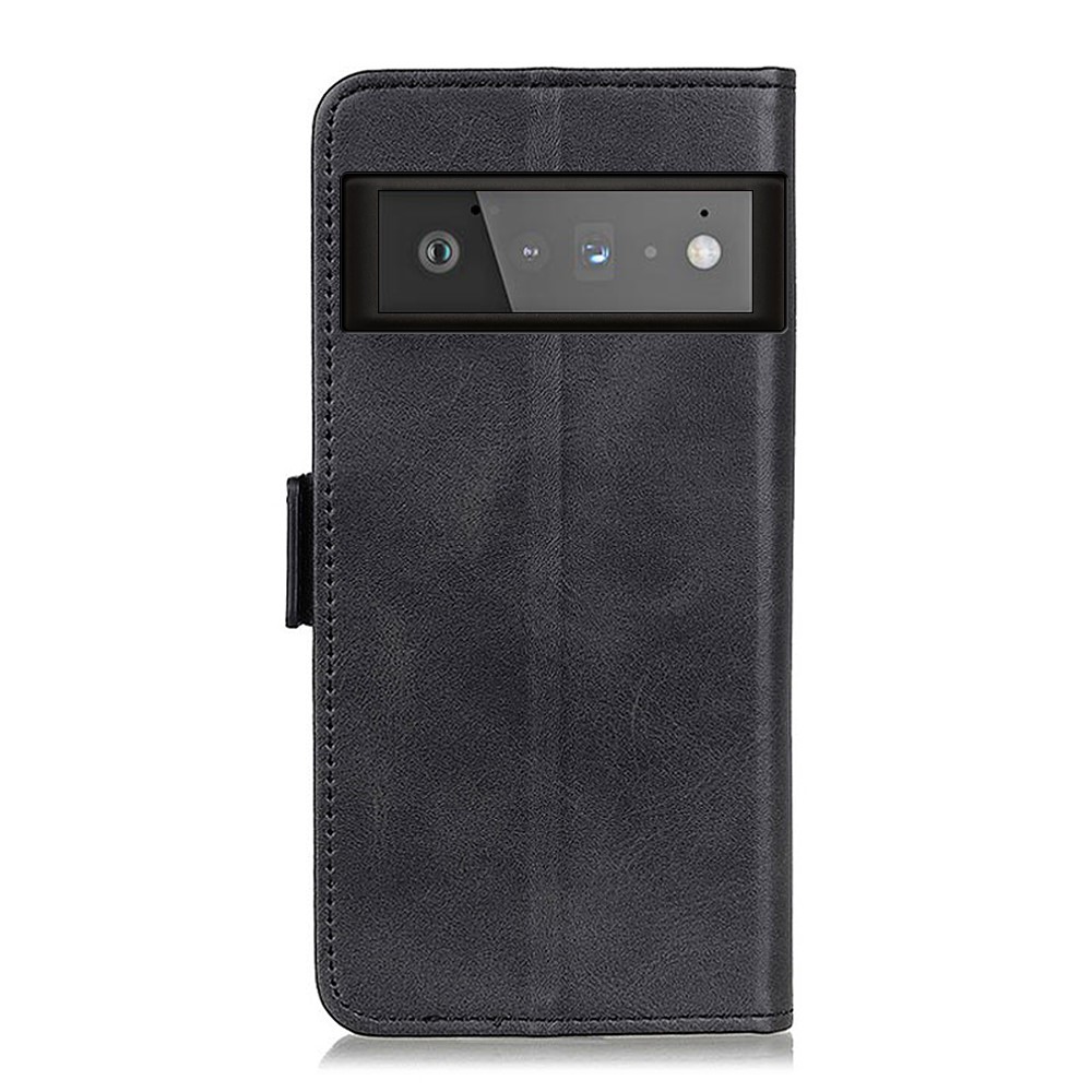 Magnetic Clasp Design Drop-proof Leather Wallet Stand Case Cover for Google Pixel 6 Pro - Black-3