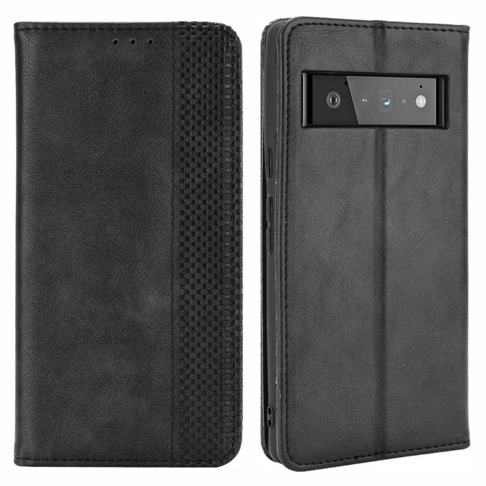 Vintage Style Autoabsorbed Leather Wallet Stand Phone Case for Google