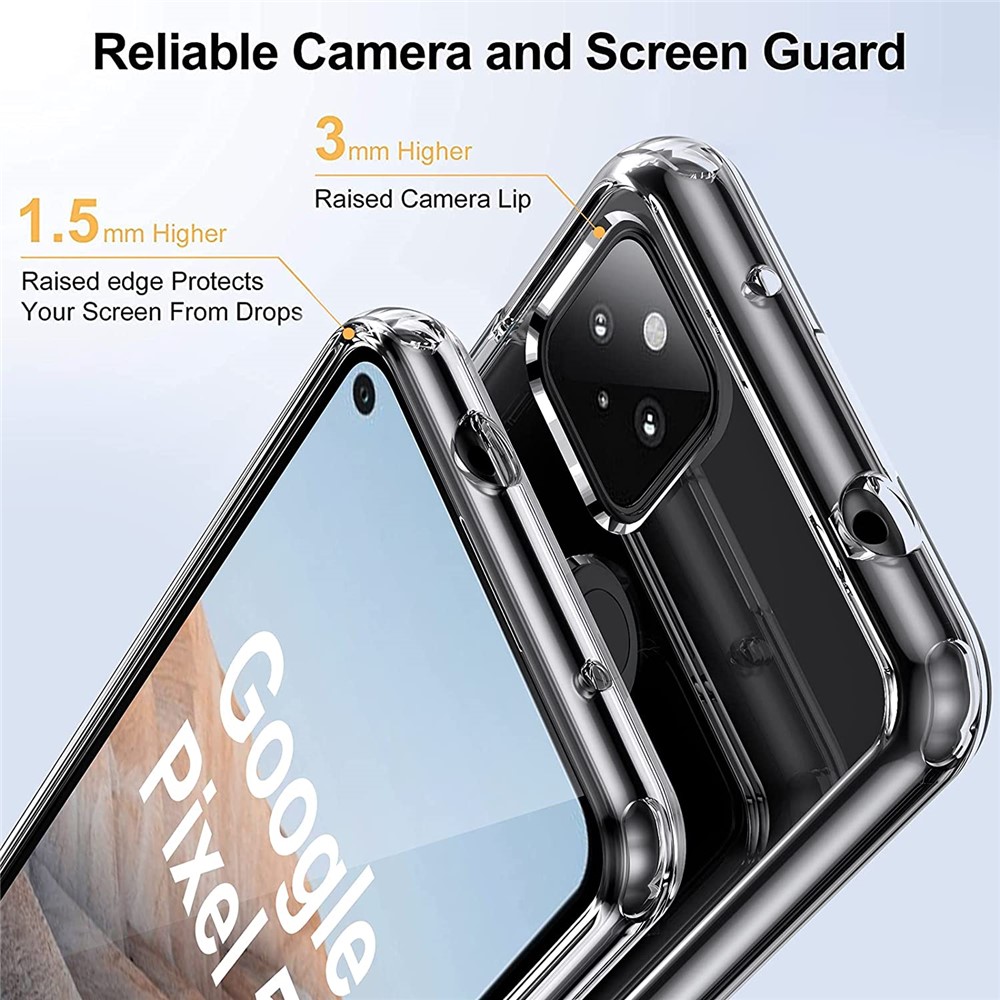 Ultra Clear Anti-fingerprint Flexible TPU Phone Case Protector Cover for Google Pixel 4a 5G-3