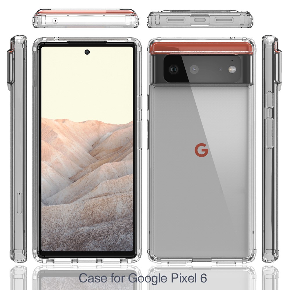 Serie Shock Anti-scratch Clear Acrilic + TPU Bumper Protective Case Per Google Pixel 6