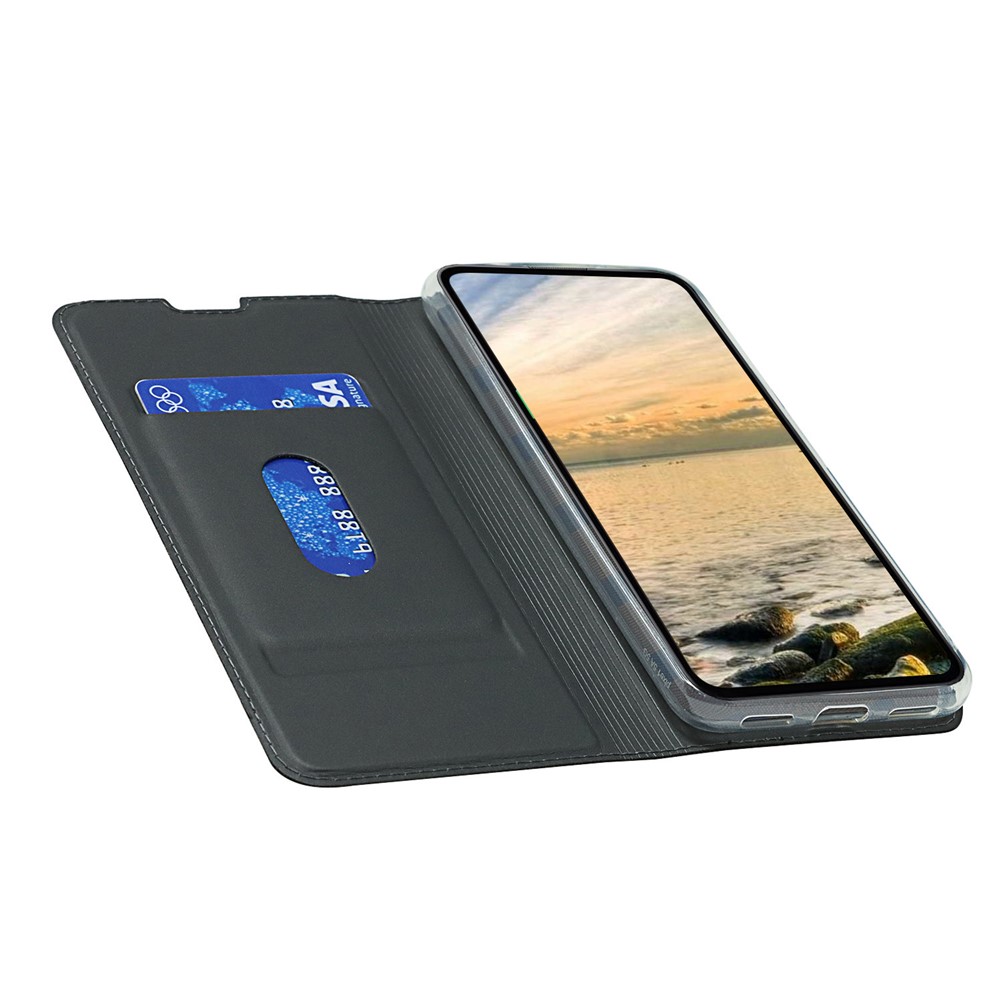 Magnetic Auto-absorbed PU Leather Phone Shell Stand Card Slot Case for Google Pixel 5a 5G - Black-6